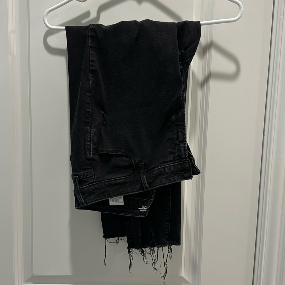 Rockstar Super Skinny Hi-Rise Black Destroyed Jeans by Old Navy
